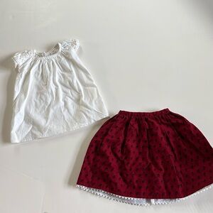 American Girl Josephina Meet Outfit skirt Pleasant Company white camisa blouse